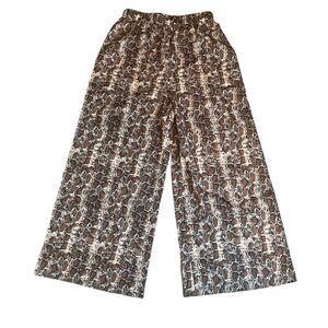 SheIn Snakeskin Print High Waisted Palazzo Pants Wide Leg Loose Trousers Large‌‌